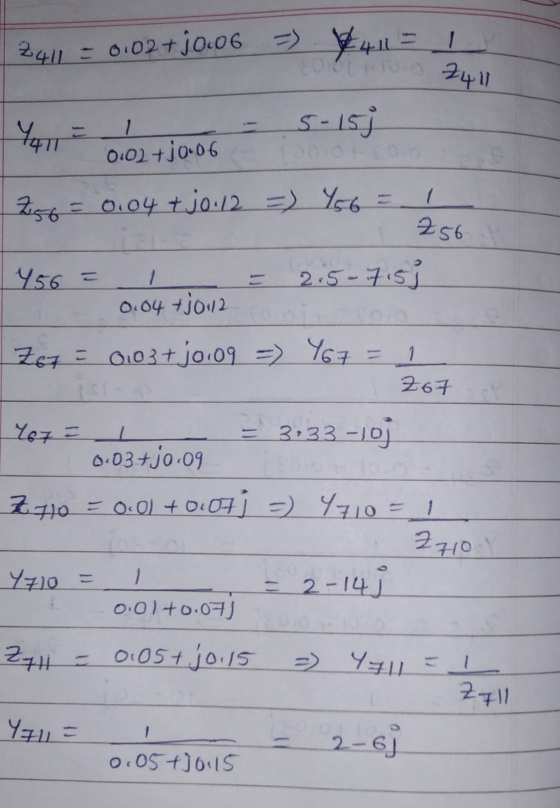 2411 = 0102+j006 A 4 41 5-15j 0102 1 jo-06 100 ys6 56 = 004 tj012 26 Ysis = 2.5-75) OO4 jo12 = 03tj0109 = y67 = 1 26 e - 3,33