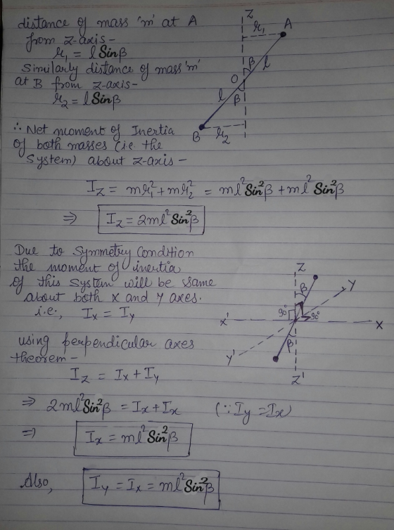 distance et, endas at. A System) about aanis- ualdut-both x and y axes 9d usivg pespenduCu スー. TxtT, 0