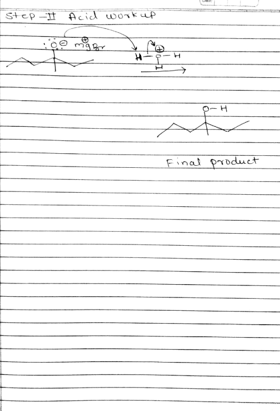 Step 1 Acid work up m Final product