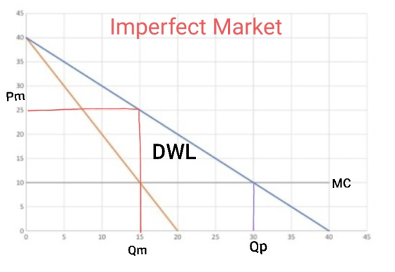 Imperfect Market Pm DWL MC 5 20 25 35 Qm Qp