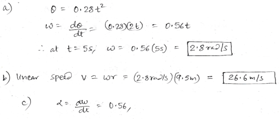 a) 023)(2 t ur= (2.srols)@s.) [26.fm/s-l v = dlt