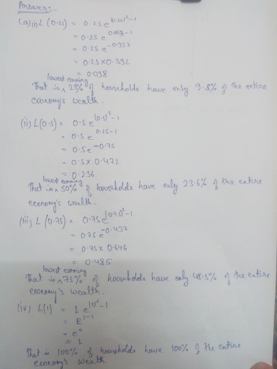Answeron (a) in 2 (0.25) = 0.250 0.25) 1 - 0.25 0.062-1 = 0.25 & -0.937 -0.25X0.392 lowest coa 0.098 have only 9.8% of the en
