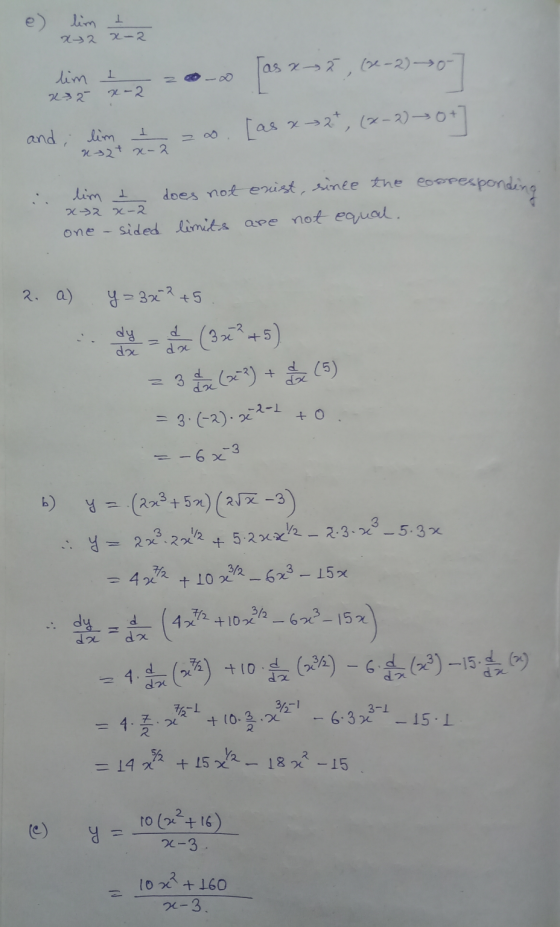 lim x+2 L x-21 him 1-2 =0-.0 [as ***,6-23--07 lim & zo. [as x 2t, (x-2) 0 +7 and not x-2 : lim t x= 2x-2 one-sided does not e