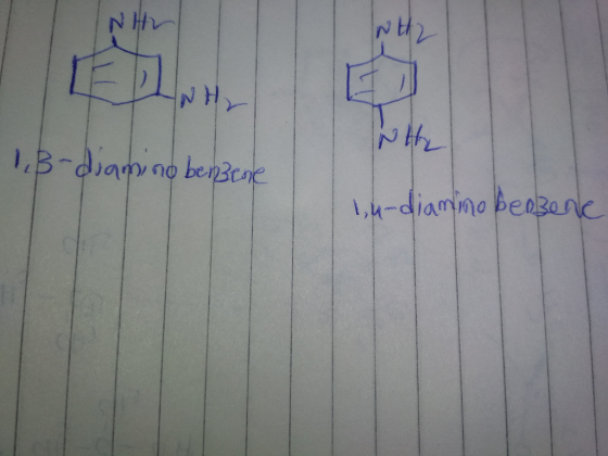 Nthe INHO 1,3-diamino benzene 14-diaminobenzent