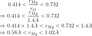TO 0.414 < Mg <0.732 = 0.414 < Mg < 0.732 0.414 x 1.44 <IM, < 0.732 x 1.44 0.58À <IM, < 1.024 1.4A