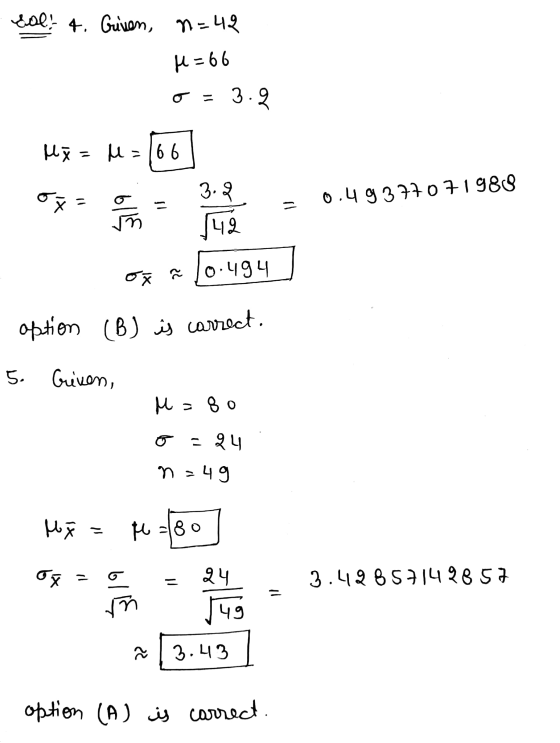 4, Guim, n=42 H=66 3. 2 M = ㅆ=166 3. 4 XI o.1 9377 0 71988 II 2 이속 12. 이 0494 option (B) is correct. 5. Guillen, M=80 - 2 n=4