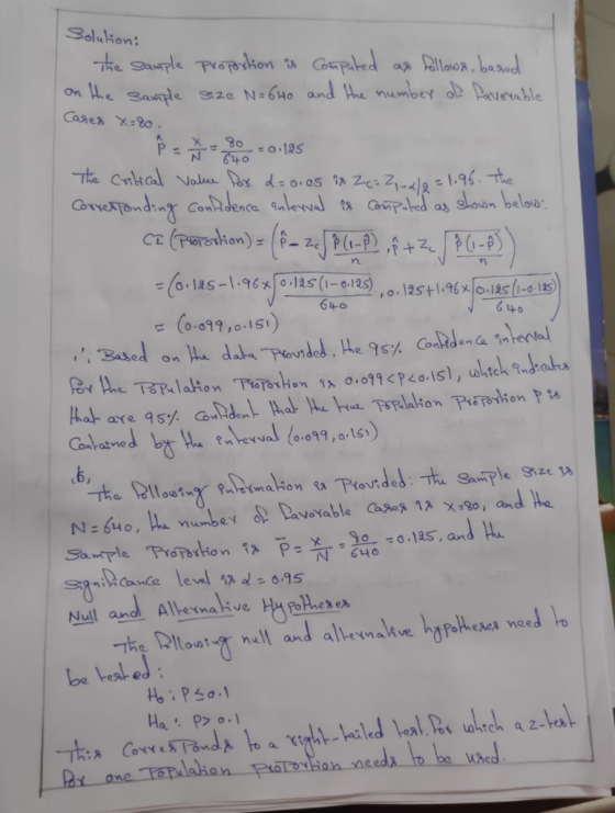 Soluton: Case X-80 ·たcrkad Valur Pas d:0.os ixA+7,-</2=1.96. Tte nu vided, He 95% Covidenla9n dodatned b, 从?n\.ev val (o-o99,
