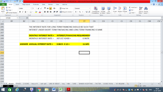 Σ Autobum Copy 2 Clear Sort & Find & Filter Select Editing Cells CK CL CM | CN 740 WORKING CAPITAL APPROACH - Microsoft Excel