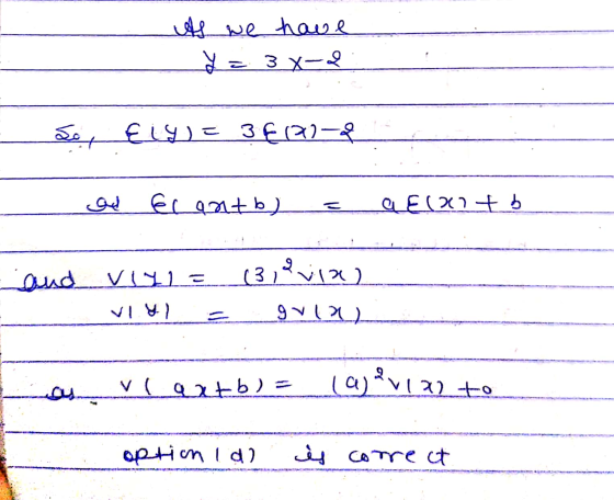 As we have Ya 3x-2 ) JE 21573 tiss (afreda a Elant b and vitl= (3, vizu VIV) grla vlaxtb) = a) PV12 to option I do is correct
