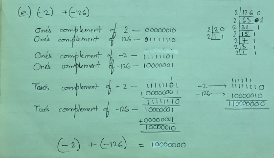 2 126 0 2 63 e1 Ơnes complement 잇 2-00000010 2 120 2 3 213 nes complement l -2 omblement126 10000001 ment e-261000000 Tawds +