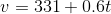 v=331+0.6t