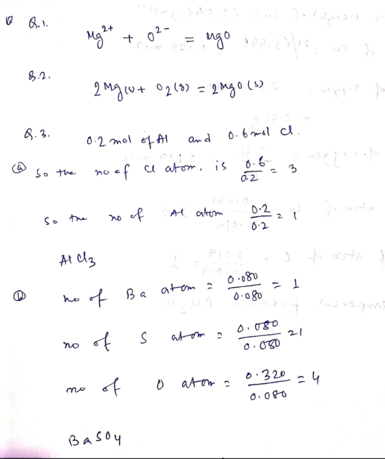 T 0.1 In hierdiep Mght + 0² = ego to the to areole who 8.2. 2 mg (s) + O2(8) = 2ngo (s) A m ppen to and ob mold. R 0.2 mol of