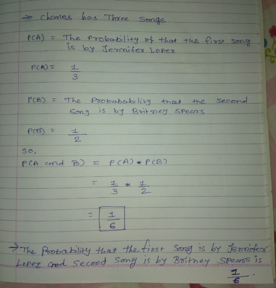 Chentes has Thaee Sengqe The Poolbability of that the fist Sang is lay Jemmifes Lopez PCA) PCA) 33 Pces Poobababi liy iS bf B