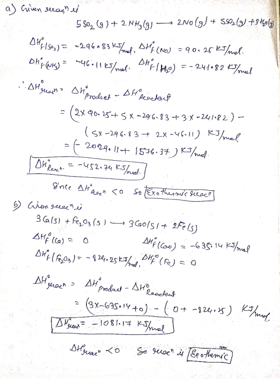 Cuven seea u/ 5 So2 (9 a 2No(g Ss0(t3 2 NHg 296083mel, (No) = 90. 25KJm --241 82 AHun 2عولم Procdiet 2x . 25-+S x -296. 83+3