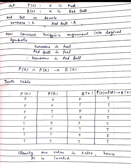 : : eet P(x) B(x) and let us kerosene lk x is Fuel. x Is Red Bull. denote Red Bull R into argument logical argum - Now conuer