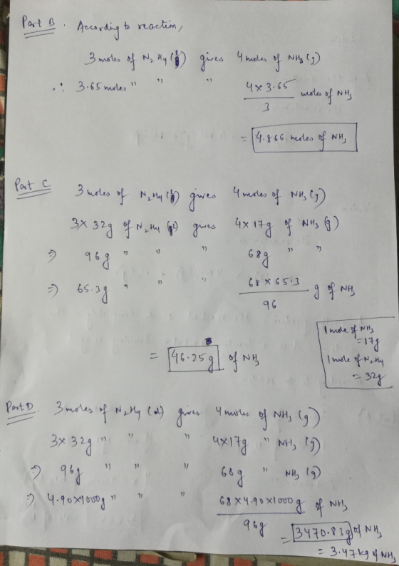 Part & Aecarding t actin moles N (1 3 motes .3.65mdes 4x3.66 wsle of NH 4.&66 hades of NH Pat c NH x 323 4x 17 C&XCS3 65 96 P