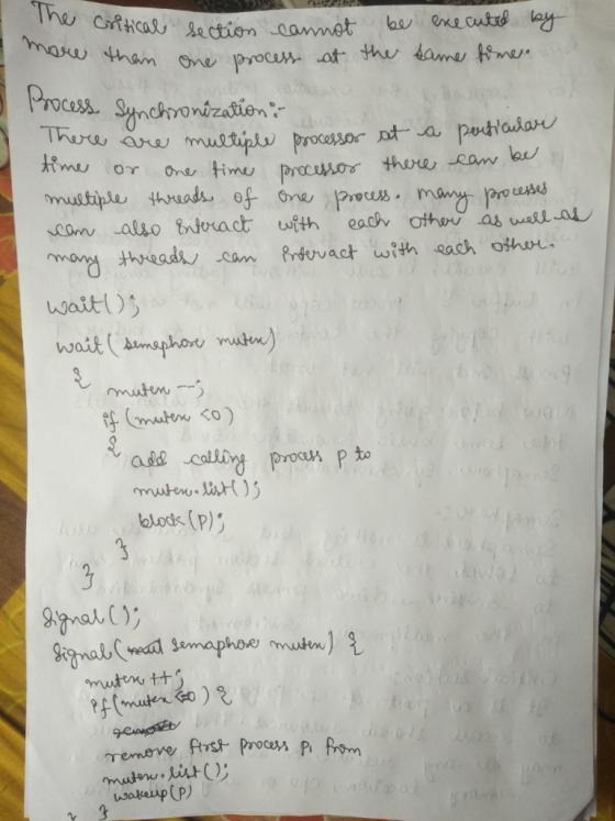 The ctca ctioncamet marw tham baenecutr lay Ore proces at thu 4am fme Process Spnchronizastion There aw multipi processor nta