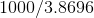 1000/3.8696