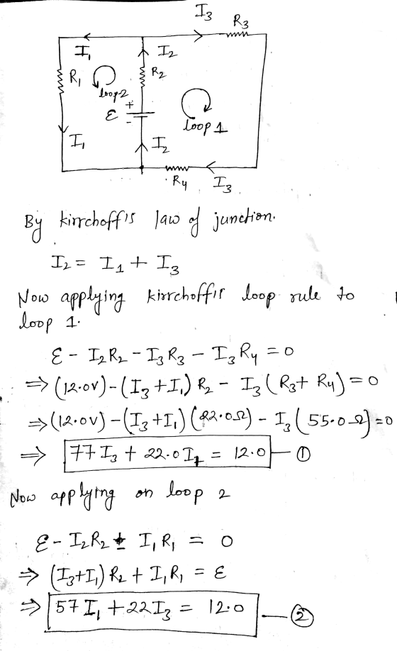 Is R3 > I - t Iz Ş R2 . . V RyIz 0 By kirchoffis law of junction 1. Iz = Ist Is Now applying kirchoffir loop. sule to loop 1.