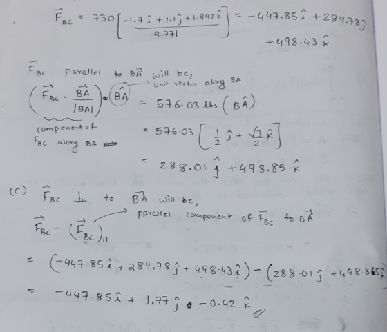 -447.85ê +289.733 Face 1 730 [-1.7 h + 1.1; + 1.892 ² 7301-*-* 2-771 +498.43 to B FBC parallel FA - B will be, Unit vector al