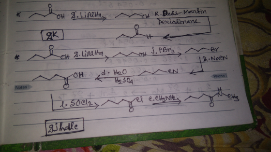OH D. Li Allta K. Dess-Martin periodinane gk A J, PBP3 OH A. LiAllta -Br ho Naen OH an en d. Hoo H2SO4 Phone: Notes: M esta L