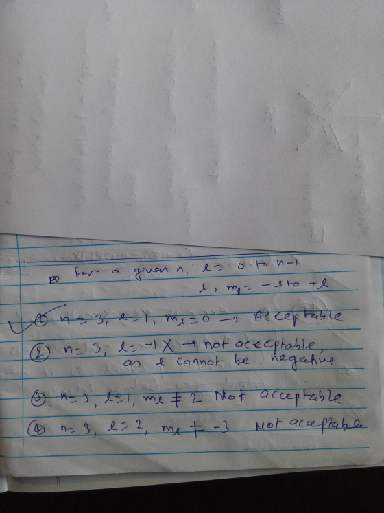 for a given n. ea outon e, men eto tl ona z el, me ao - Acceptable & n-3 l= IX not acceptable as e cannot be negechne ong, da