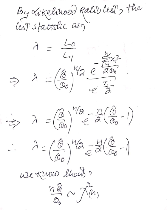 By likelihood Ralio less the Cest statistic as a - w 822 Lo LI @ 42 e 200 ni 06 e g a- ņ na co e (၉) M2 - е ao co We know tho