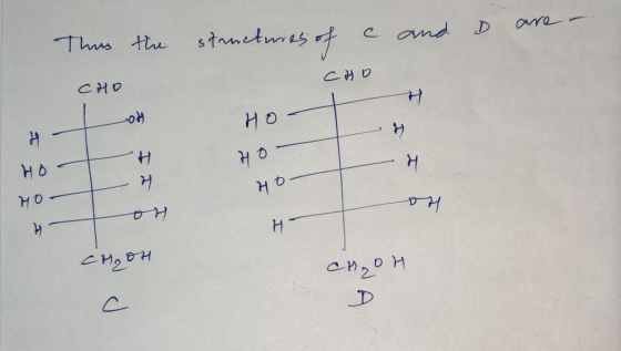 This the structures of a and D are. сно СИО ой Но — и но — нь нот он нь н— ен, он си, он D