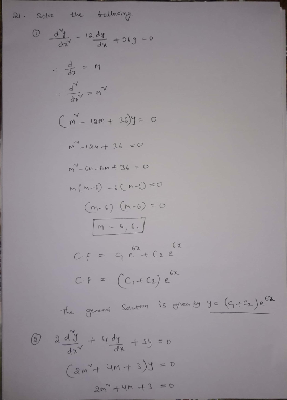al. Solve te bollwing. dx 6% 61 The crane rap Solution 、s given by y