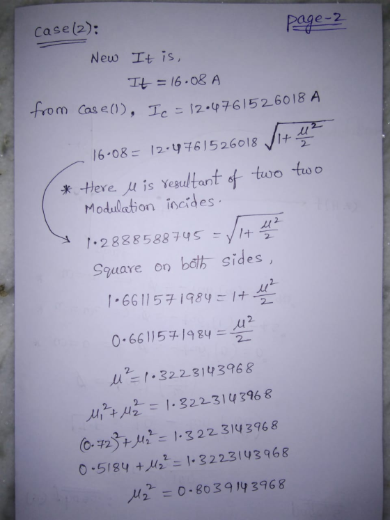 page-2 from Case()), Ic = 12.4761526018 A Case(2): New It is, It = 16.08 A 16-08 = 1204761526018 Vitara * Here U is resultant