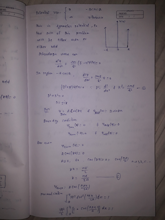 -ARUNs GE NO TE ARUNS PAGE NO ATE V (M) the olh of i Pro ble m d y2. odd dx2 (xo)- o Soin Aur tu 2 a br m