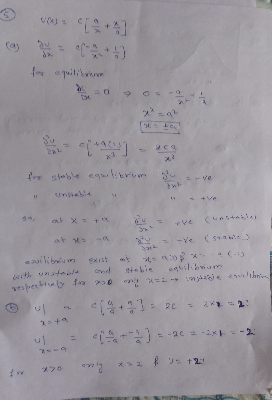 - Una el 2 + (a) ) for - 0 equilibrium b -0 = a +1 (natal (19/11 - 2 - x3 for stable equilibrium gu -ve. 11 unstable 1 - tve