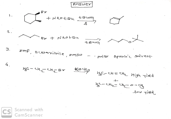 [Answer Ba + Naotou touch m • Bat Naotou Brit Naot Bu tBuon n tbuoli ot 3. omf, aceronitrile omso - polar aprotic solvent ne-