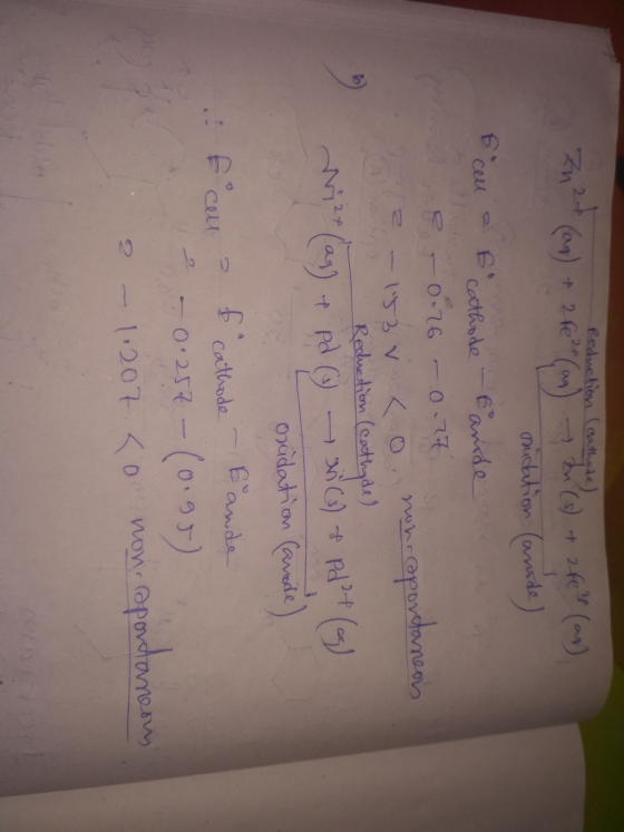 Reduction (Cathode) Zn? (aq) + 2 fe (an) - 2 ) + midation (anode) I can a b cathode -tanode o 0.26 -0.77 3 - 153 v Konohrap