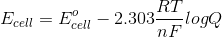 Ecell = Ecell – 2.3034 n logo