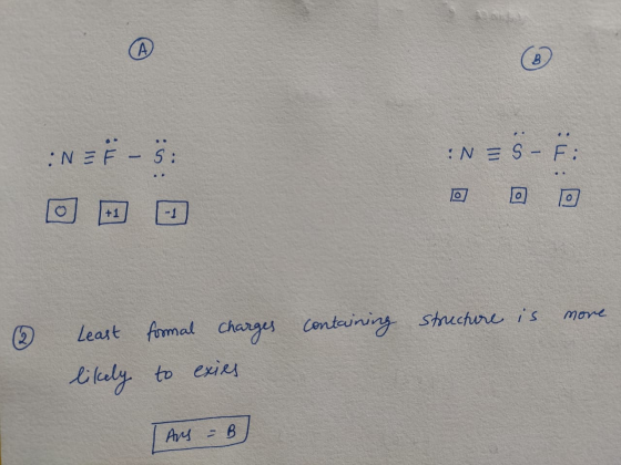 A NES-F: +1 Least fomal Charges (2 Conteuininy sthuchure is Mone lely to exies Au-B
