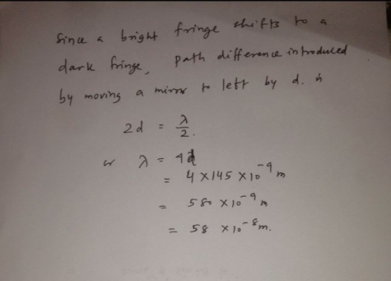 since bris사 fringe tん.fh h。s dark hig. path differen a-inh by moving a mime lett by d. 2 ird