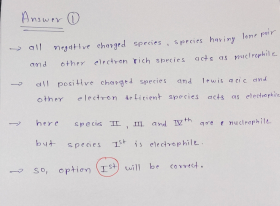 Answer Ir pair all and negative charged species, species having lone other electron rich species acts as nucleophile - all po