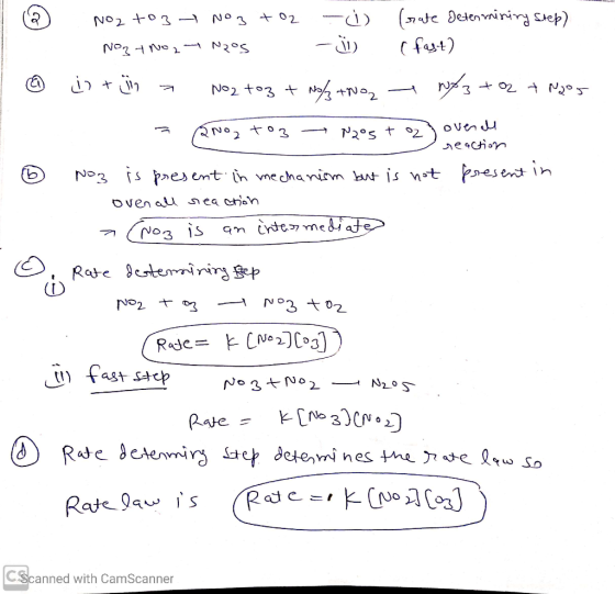 @ NO2 +03 - Nog toz - Nog two 2 Naos - 1 ¢ i tilna Noz toz t w/ two (soate determining step) (fast) I wo3 + O2 + N20 a Pro2 t