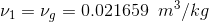 V1 = V. 0.021659 m/kg
