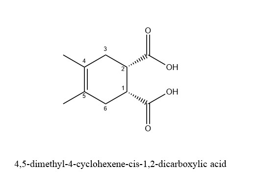 LOH 4,5-dimethyl-4-cyclohexene-cis-1,2-dicarboxylic acid
