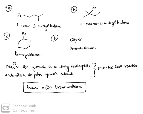 By A B BY etayl butane 2- bromo- 2-m 1-bvomo-3-methyl budan Bv Сkзву byomomethane moyhseram Arog mndphile actonitilepolan ape