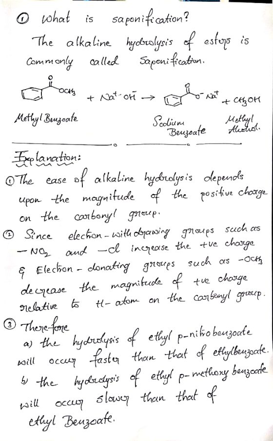 lonat + afzon o what is saponification? The alkaline hydrolysis of esteps is commonly called Saponification, Goch + Natore -