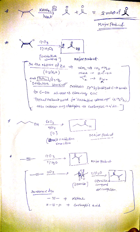 Kmnou, i Å TY = 2 mores of Å Major Product 32 oH 271202 locatie en major product. T sol the absence of Zn = -02 102 elto . (0