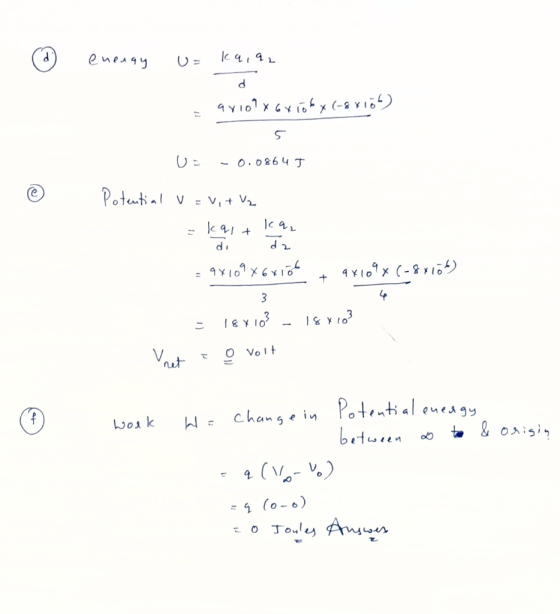enesqy U = (-s vio) 4YI01 o.0864 T Potutia V V V 72190 4 Ylo1x (- + 3 O Volt Potutial euesgy change in Wosk & osi betun -4 (o