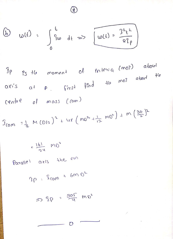 olt momen on teri q (mo) aboul ons at ρfnd . centre ol mass (com) 36 12 12- ao mo