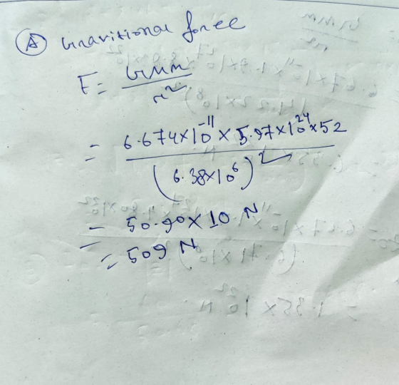 Ô Ginaritional force E belum ten - 6674x 10 x 5.87X10 452 16.38x106) 2 50. gox 10 N Holy? 1