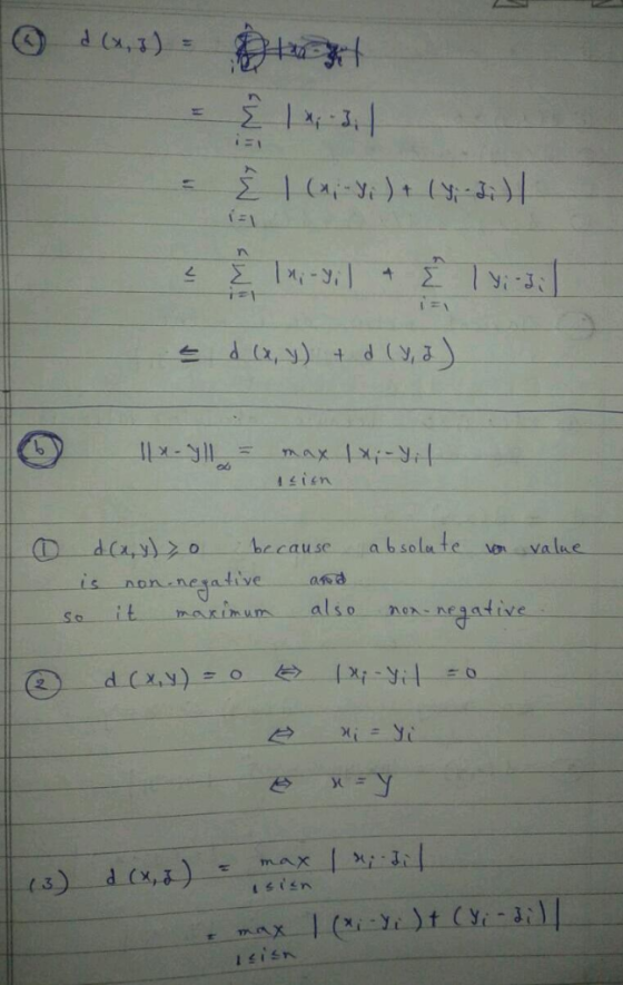 d ( x, y)+ d(y alue is non nesative asd als o d (x,y)O