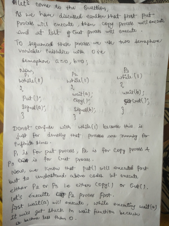 Lets cemer to thu Quettias, Ns we hamu diseussid earlder that t Pur cas wi emeeuto, than cepy process wilenu and at lot Gut p
