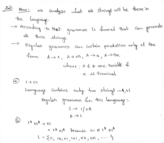 me in . Here we analyze what all strings will be th the language. - According to that - all those strings ug to that grammar